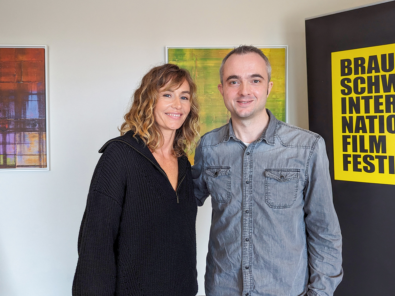 Markus Hörster mit Schauspielerin Cécile de France - 37. Internationales Film Festival Braunschweig Filmfestival